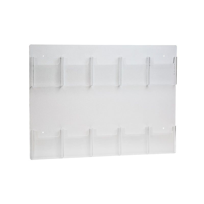 SourceOne SOURCE ONE Deluxe Clear Acrylic 10-Pocket Wall Mount Trifold - Image 2
